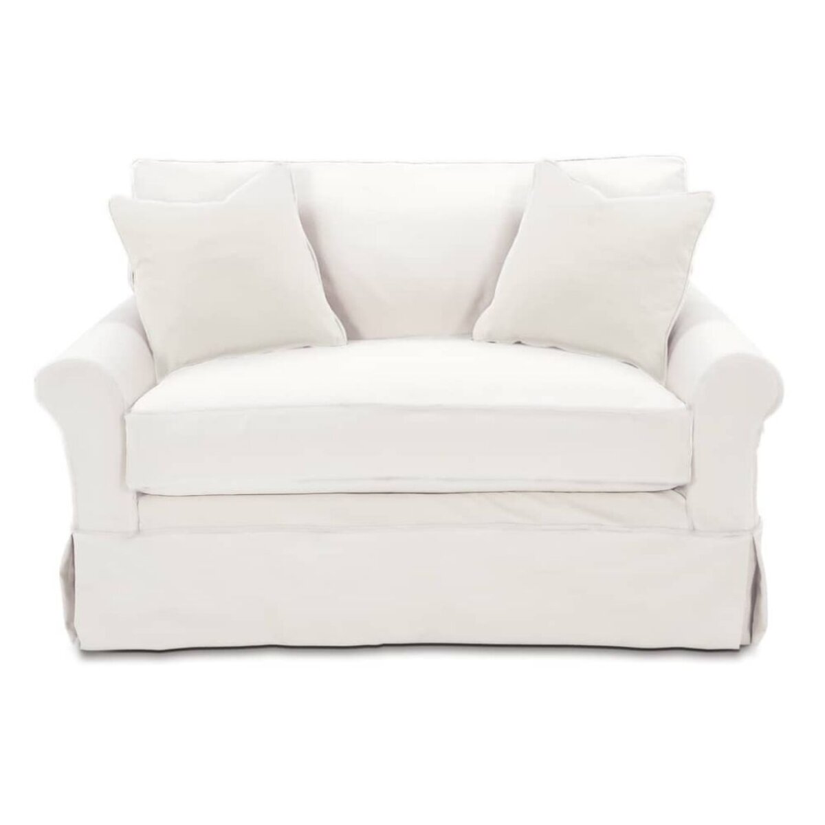 814f97d206fe63555d2801c7abc911a5 Somerset Slipcovered Twin Classic Sleeper Sofa - Image 1