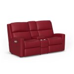 Catalina Leather Power Reclining Loveseat with Console & Power Headrests - Image 5
