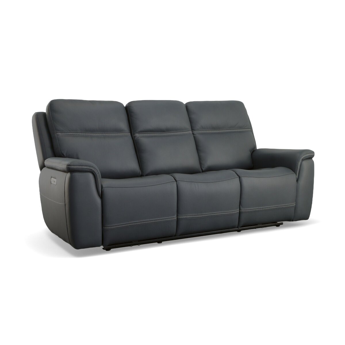 877b2d02e2eb4039f30ddb52f2075d11 Sawyer Marine Leather Power Reclining Sofa with Power Headrests & Lumbar - Image 1