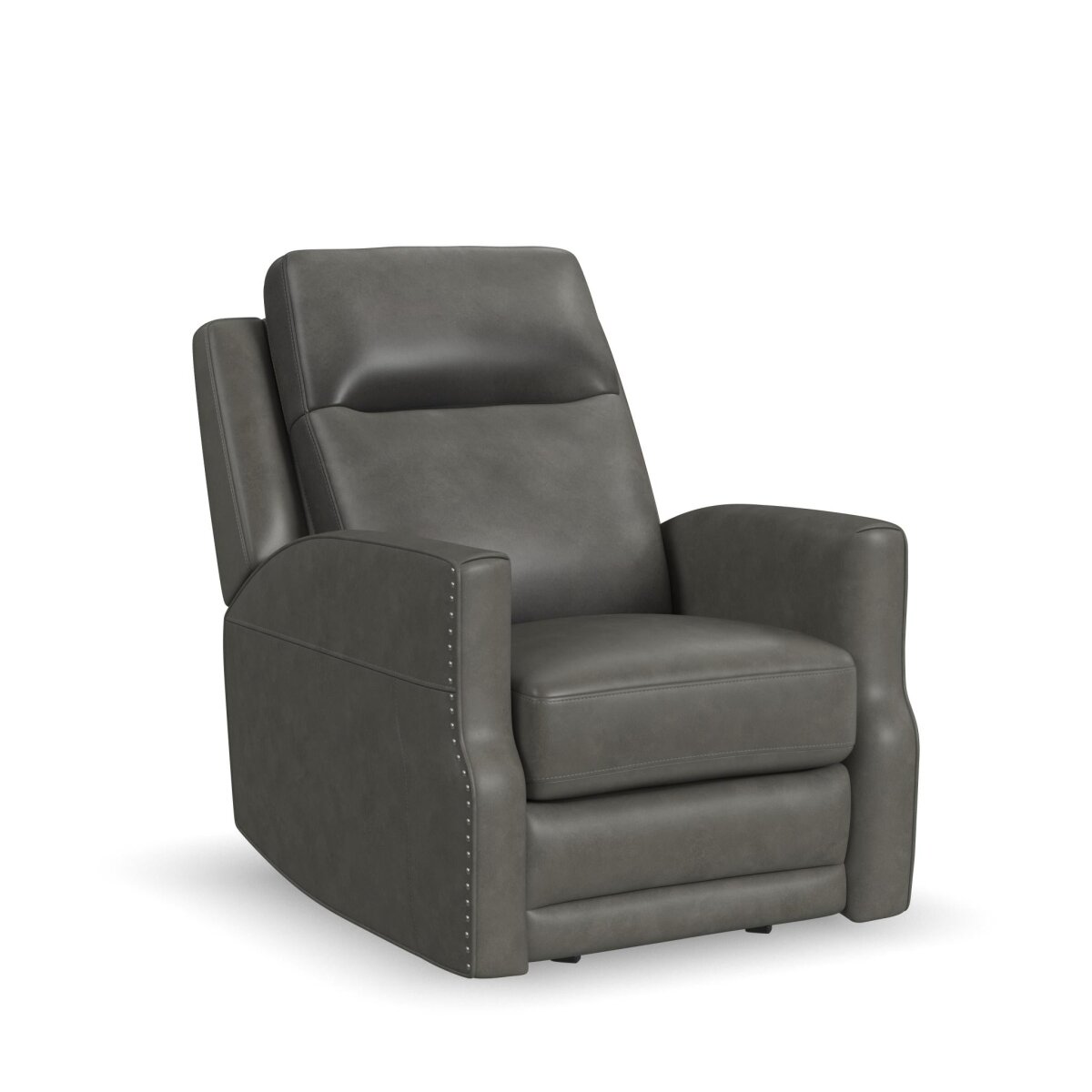 8805ae4422c255cb3d356a1eeba34327 Maxwell Cinder Leather Power Gliding Recliner with Power Headrest and Lumbar - Image 1
