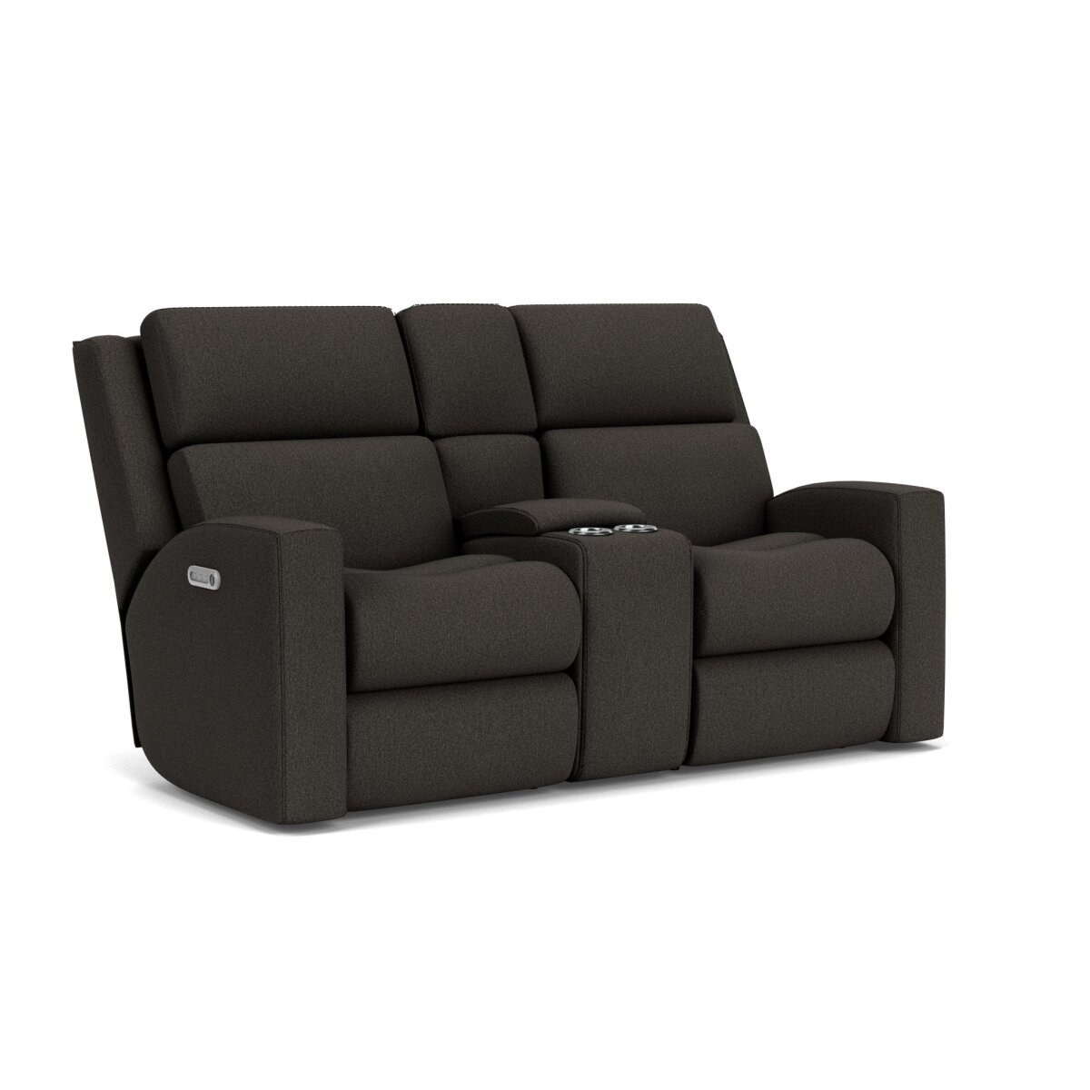 88adc9c40b132ebf19a4853547c0d2f6 Score Fabric Power Reclining Loveseat with Console & Power Headrests & Lumbar - Image 1