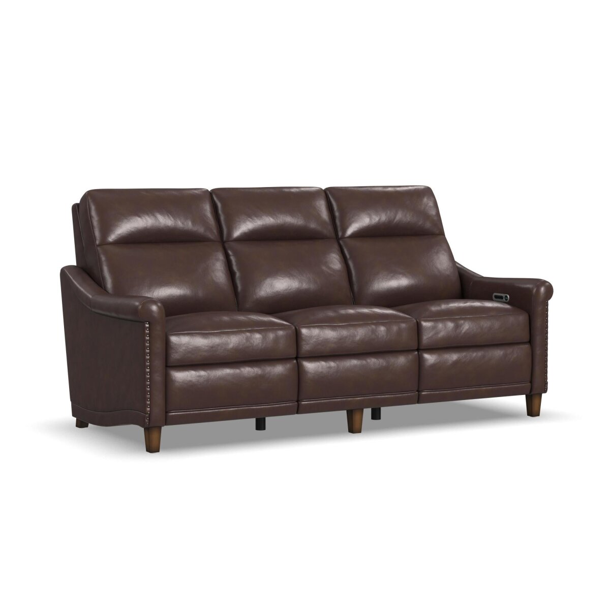 8b4cbfe02bc222df2185ddc3dee4a2fd Elizabeth Brunette Leather Power Recliner with Power Headrest - Image 1