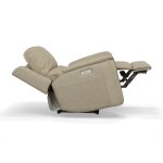 Henry Beige Leather Power Recliner with Power Headrest & Lumbar - Image 7