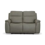Sawyer Grey Leather Power Reclining Loveseat w/ Pwr Headrests, Lumbar - Image 4