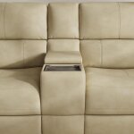 Henry Leather Power Reclining Sectional with Power Headrests & Lumbar - Image 12
