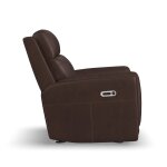 Alister Burnt Umber Leather Power Gliding Recliner with Power Headrest and Lumbar - Image 5