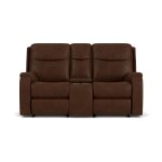 Penn Fabric Power Reclining Loveseat with Console & Power Headrests & Lumbar - Image 8