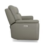 Sawyer Grey Leather Power Reclining Sofa with Power Headrests & Lumbar - Image 5