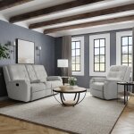 Arlo Fabric Reclining Loveseat with Console - Image 12