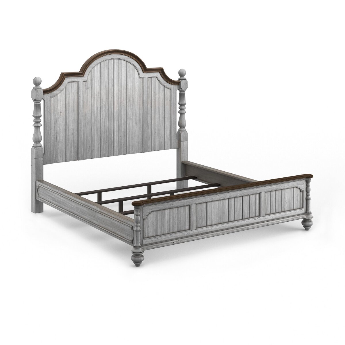 a379a2bb97c52f76743084d2a286ee6c Plymouth Gray King Poster Bed - Image 1