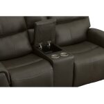 Jarvis Mica Leather Power Reclining Loveseat with Console & Power Headrests - Image 8