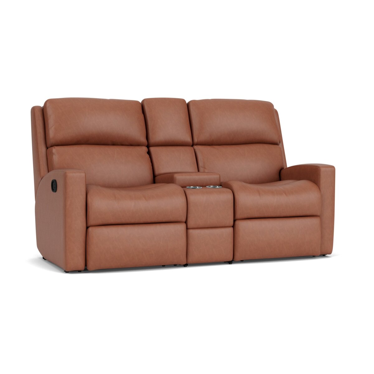 a71c53d6e5100d0b65d7bfe0b9f7e6db Catalina Leather Reclining Loveseat with Console - Image 1