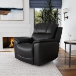 Crew Raven Leather Power Recliner with Power Headrest & Lumbar - Image 3