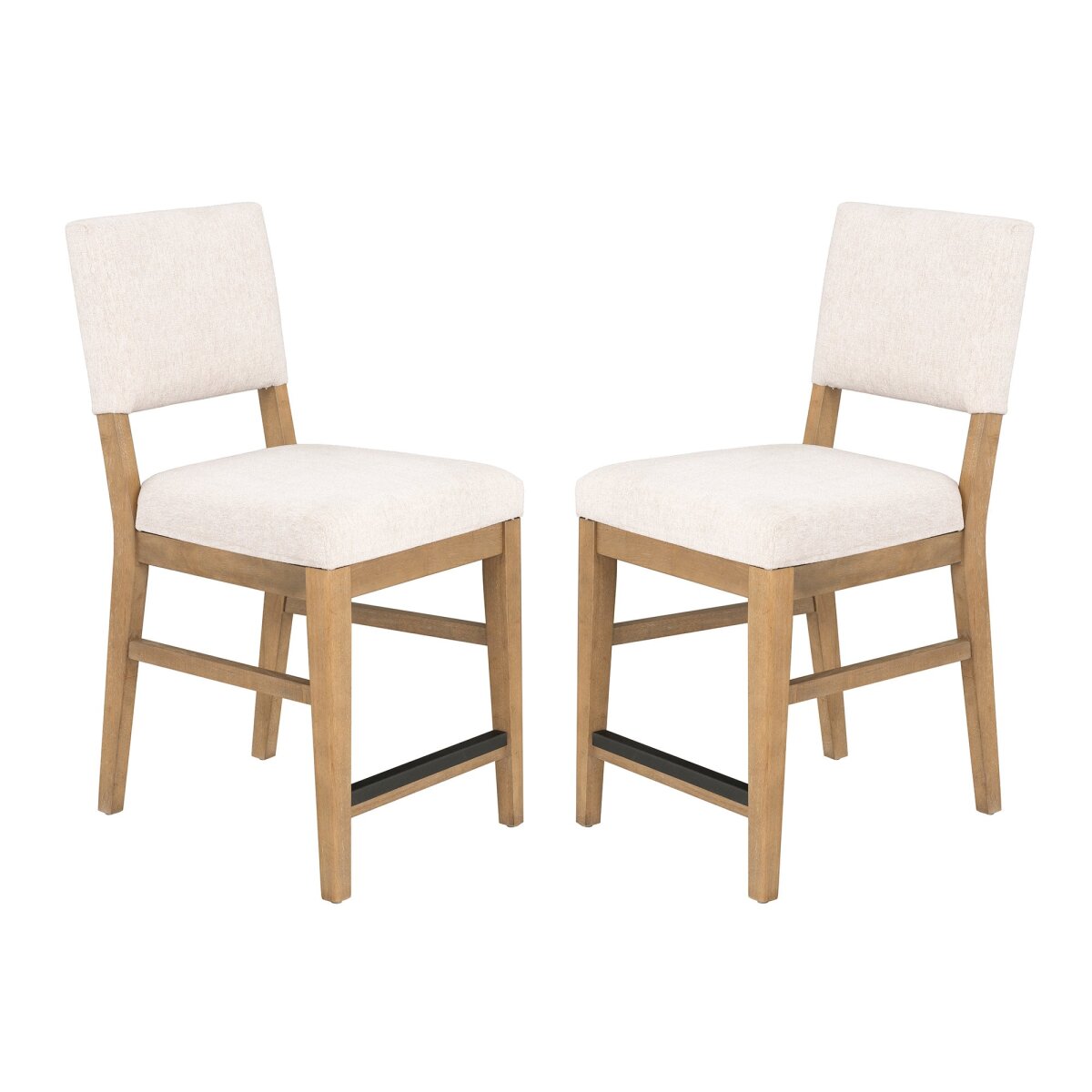 ae9bc8e609ac599482bdc29ae7749386 Millwork Off-White Pair of Counter Chairs - Image 1