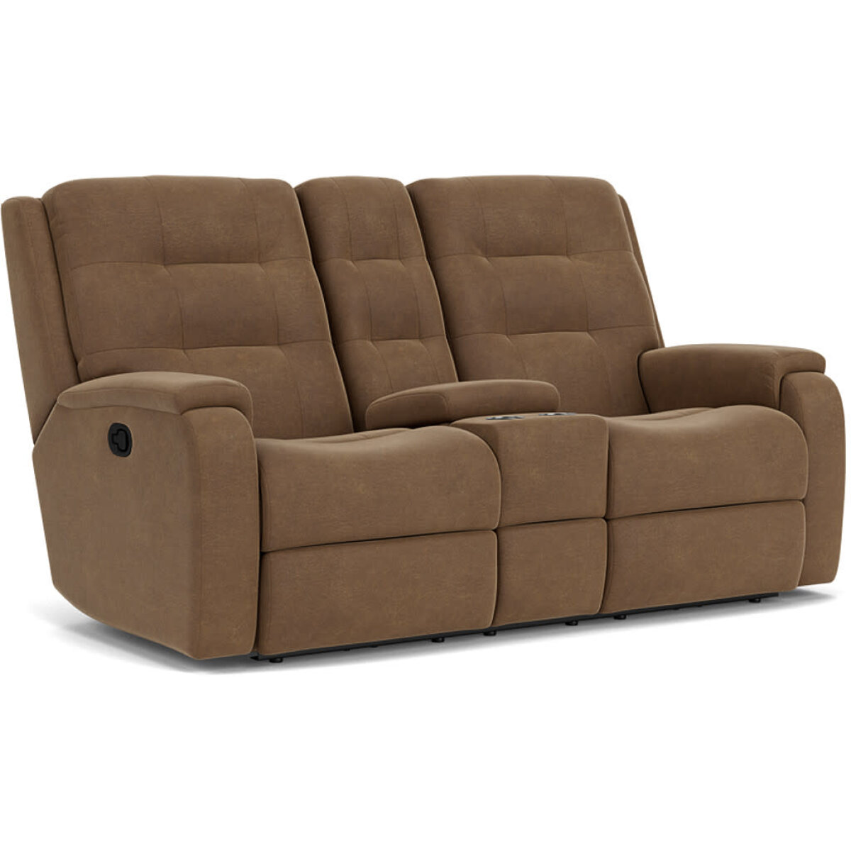 af5aa481ed4a6c2312a9373cc0da0531 Arlo Fabric Reclining Loveseat with Console - Image 1
