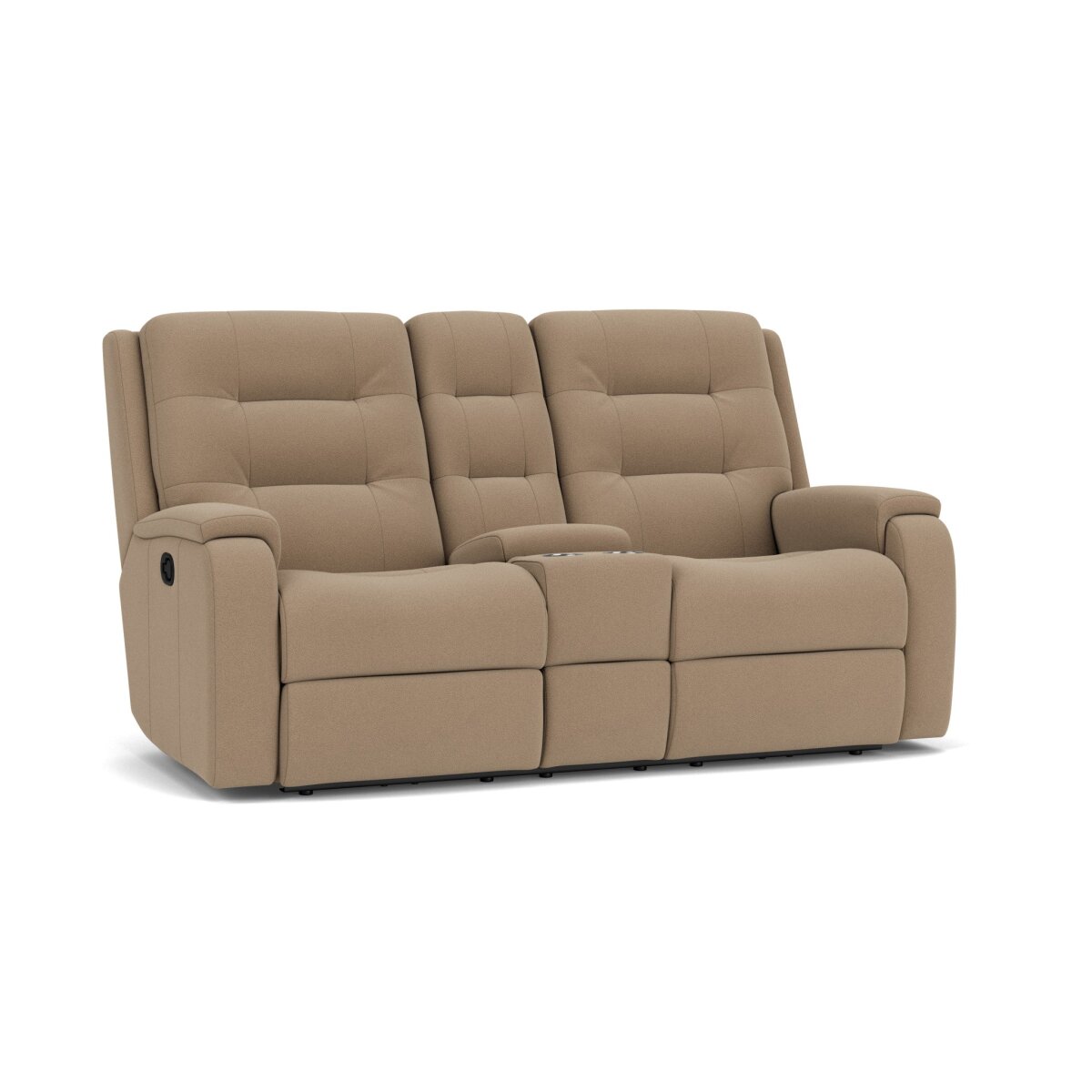 b02f65368c86932e9e0061dd69291873 Arlo Leather Reclining Loveseat with Console - Image 1