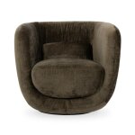Nico Upholstered Swivel Chair - Olive Green - Image 3