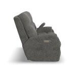Penn Fabric Power Reclining Loveseat with Console & Power Headrests & Lumbar - Image 14