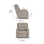 Arlo Fabric Power Rocking Recliner with Power Headrest & Lumbar - Image 5
