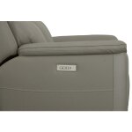 Sawyer Grey Leather Power Reclining Loveseat w/ Pwr Headrests, Lumbar - Image 7