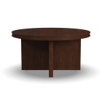 Waterfall Brown Round Coffee Table - Image 4