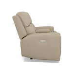 Jarvis Parchment Leather Power Reclining Loveseat with Console & Power Headrests - Image 4
