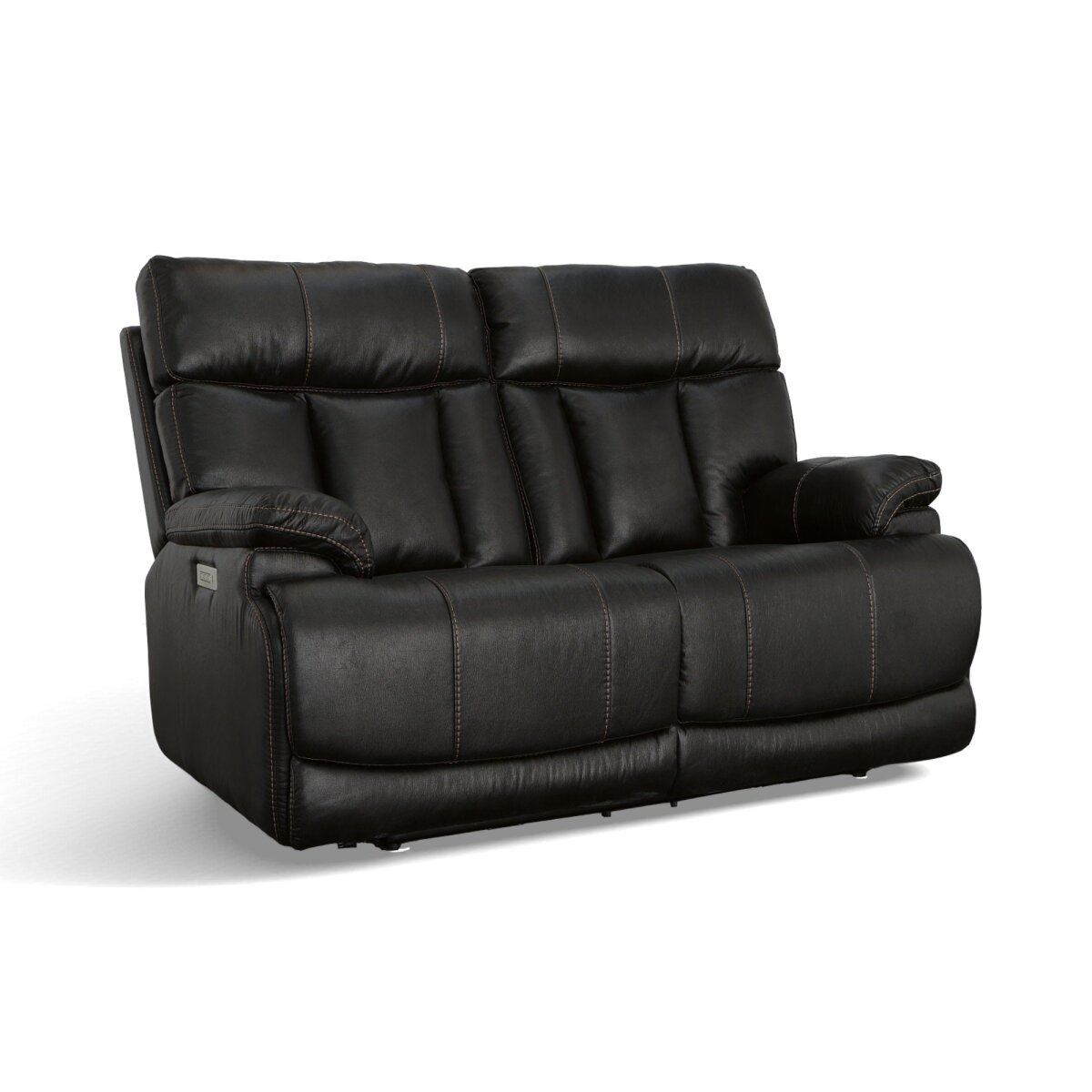 c031b71abee79bc3b7d0e0c5f879324d Clive Peppercorn Fabric Power Reclining Loveseat with Power Headrests & Lumbar - Image 1