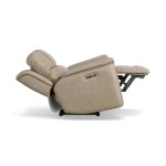 Crew Pebble Leather Power Recliner with Power Headrest & Lumbar - Image 12