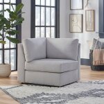Flex Gray Fabric Corner Chair - Image 7