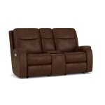 Penn Fabric Power Reclining Loveseat with Console & Power Headrests & Lumbar - Image 7