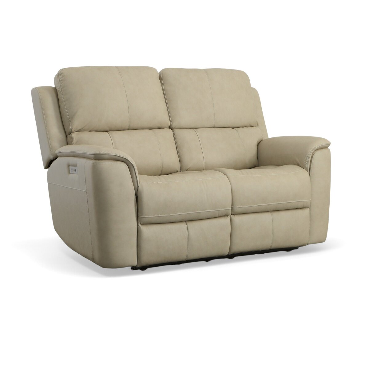 cc6047773d21f4e85bd2af650aafff9a Henry Beige Leather Power Reclining Loveseat with Power Headrests & Lumbar - Image 1