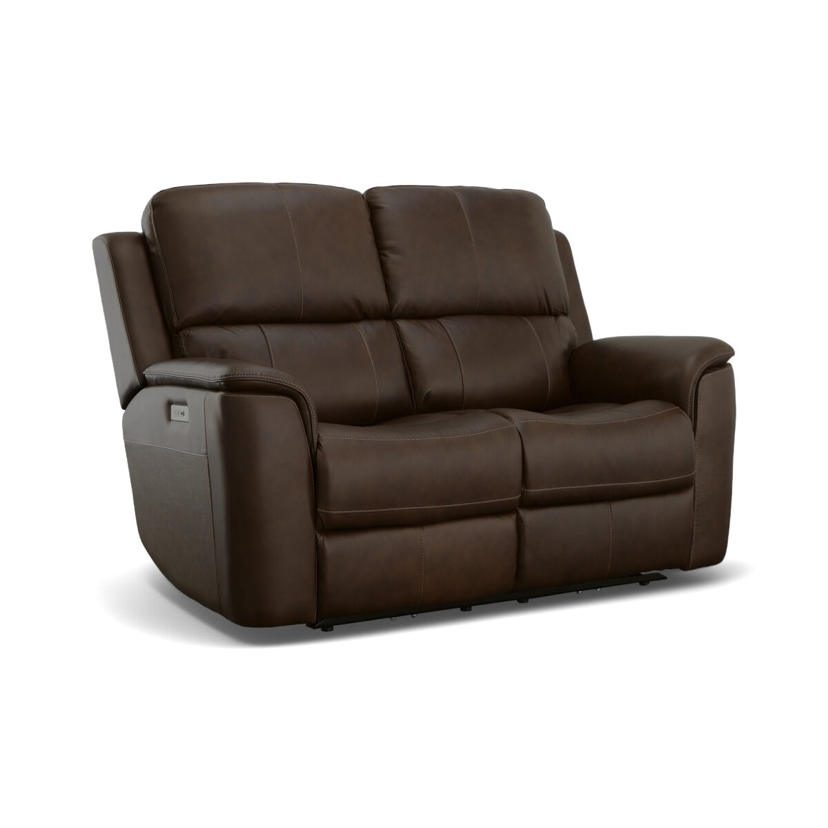 d0322a4b68222e806df0f0b64848c948 Henry Burnt Umber Leather Power Reclining Loveseat with Power Headrests & Lumbar - Image 1