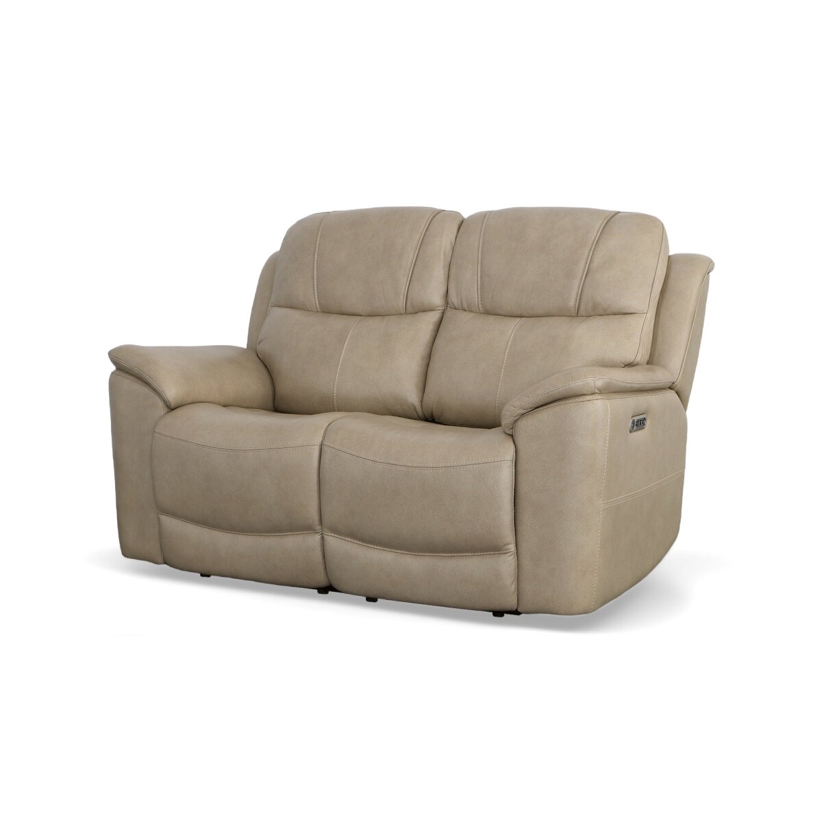 d0b231faf450b5529ddb0bb209a64351 Crew Pebble Leather Power Reclining Loveseat with Power Headrests & Lumbar - Image 1