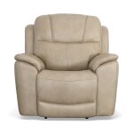 Crew Pebble Leather Power Recliner with Power Headrest & Lumbar - Image 4