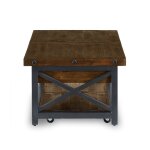Carpenter Brown Rectangular Lift-Top Coffee Table with Casters - Image 5
