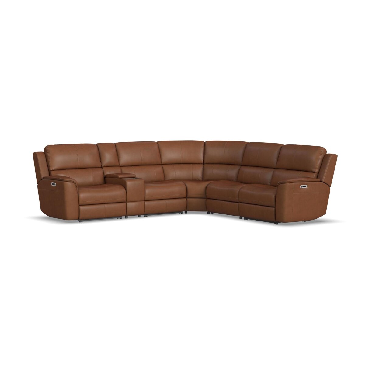 dbc6bfccd090fdba48a78f2d7bd11a07 Henry Leather Power Reclining Sectional with Power Headrests & Lumbar - Image 1