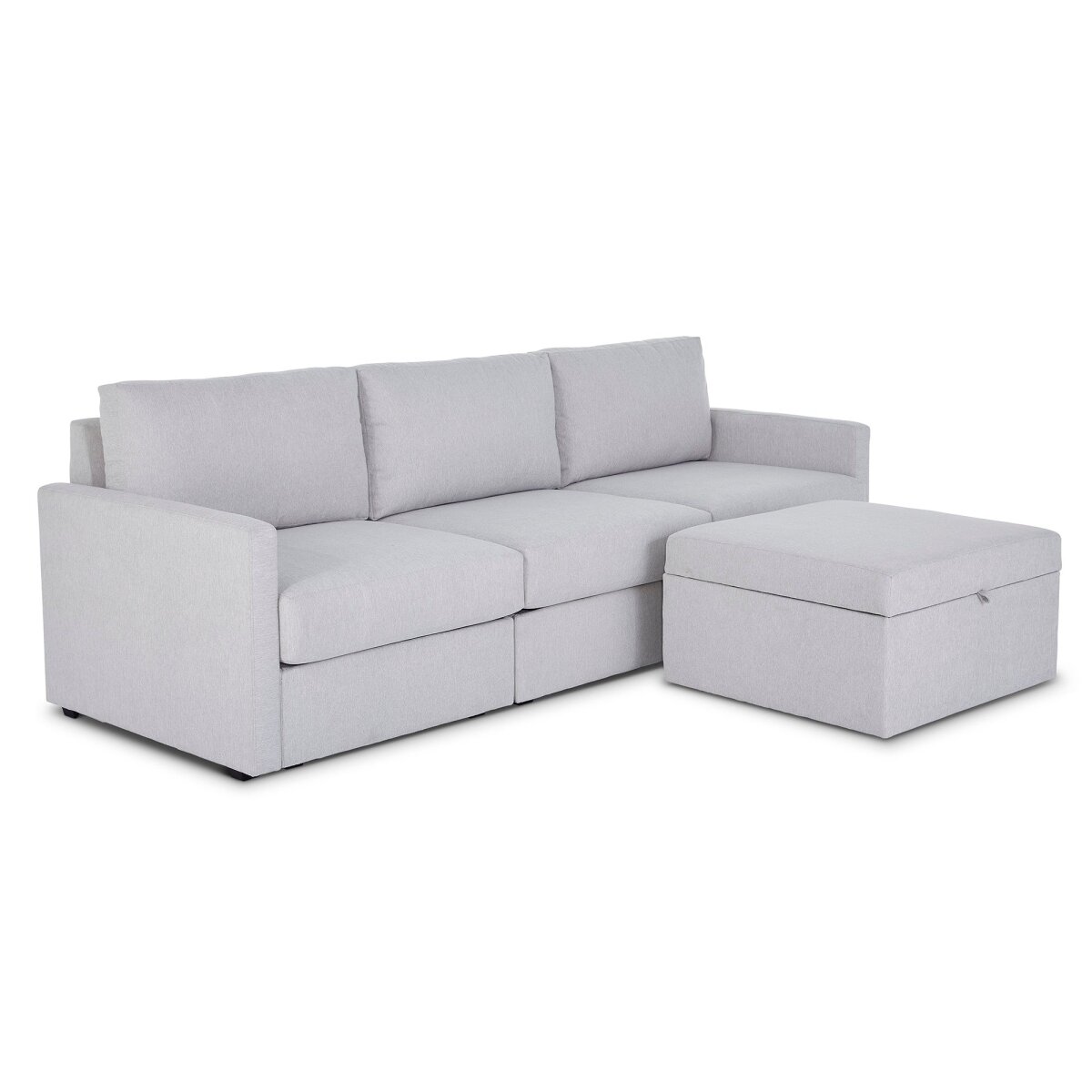 de03579dcf014310778ac696f8a9dee2 Flex Frost Sofa with Narrow Arm and Storage Ottoman - Image 1