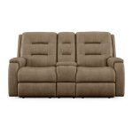 Arlo Leather Power Reclining Loveseat with Console & Power Headrests - Image 3