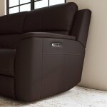Henry Leather Power Reclining Sectional with Power Headrests & Lumbar - Image 10