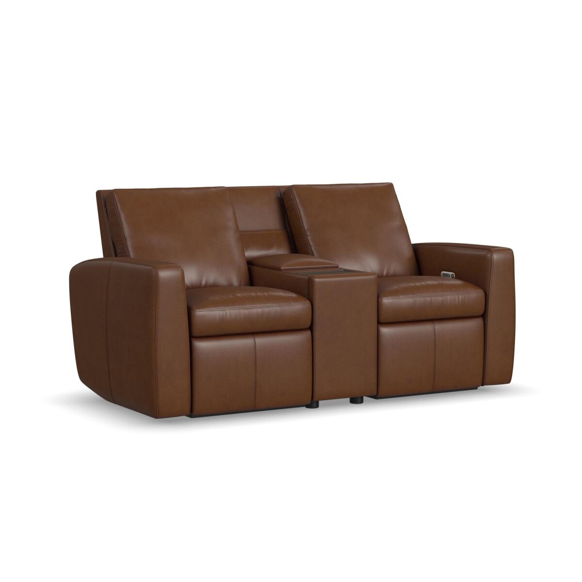 e87ec5b66d84d3b05c6f6462549f8575 Aria Sedona Leather Power Reclining Loveseat with Console - Image 1