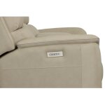 Henry Beige Leather Power Reclining Loveseat with Console & Power Headrests & Lumbar - Image 7