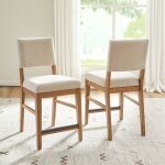 Millwork Off-White Pair of Counter Chairs - Image 3