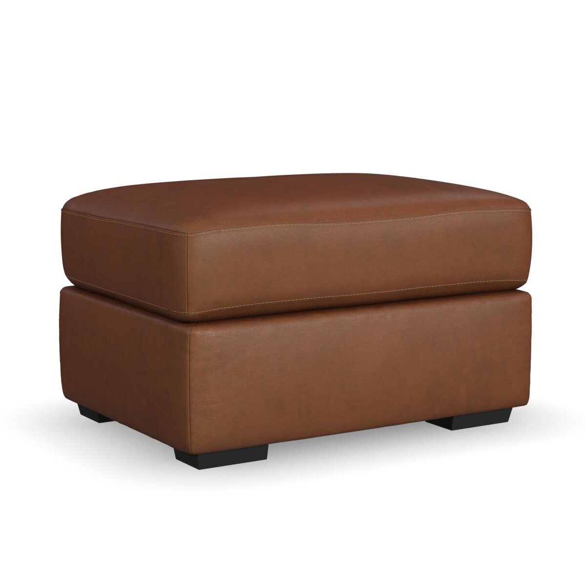 f045d86aa27660b29a1f7487fdf59f04 Henry Caramel Leather Ottoman - Image 1