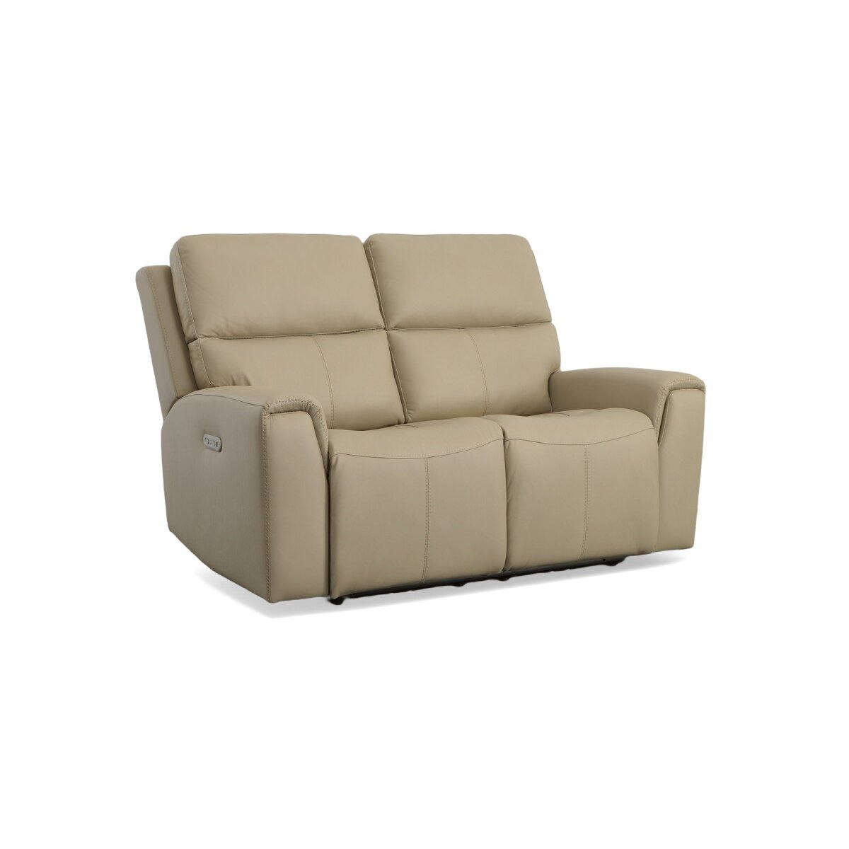 f25a64e8ae7482f23f3c58e3744ab391 Jarvis Parchment Leather Power Reclining Loveseat with Power Headrests - Image 1
