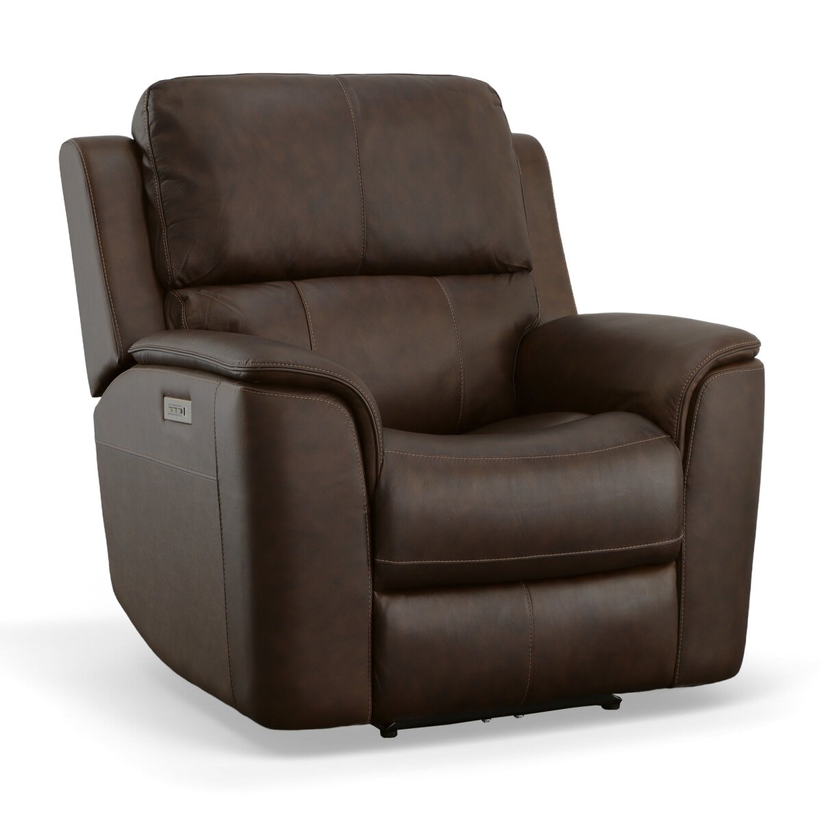 f5304fad9e67094a589182ebe3e10d92 Henry Burnt Umber Leather Power Recliner with Power Headrest & Lumbar - Image 1