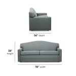 Aggie Fabric Two-Cushion Sofa - Image 6