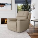 Crew Pebble Leather Power Recliner with Power Headrest & Lumbar - Image 3