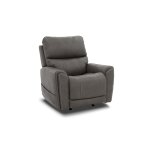 Carter Smoke Fabric Power Rocking Recliner with Power Headrest, Lumbar, Heat & Massage - Image 6