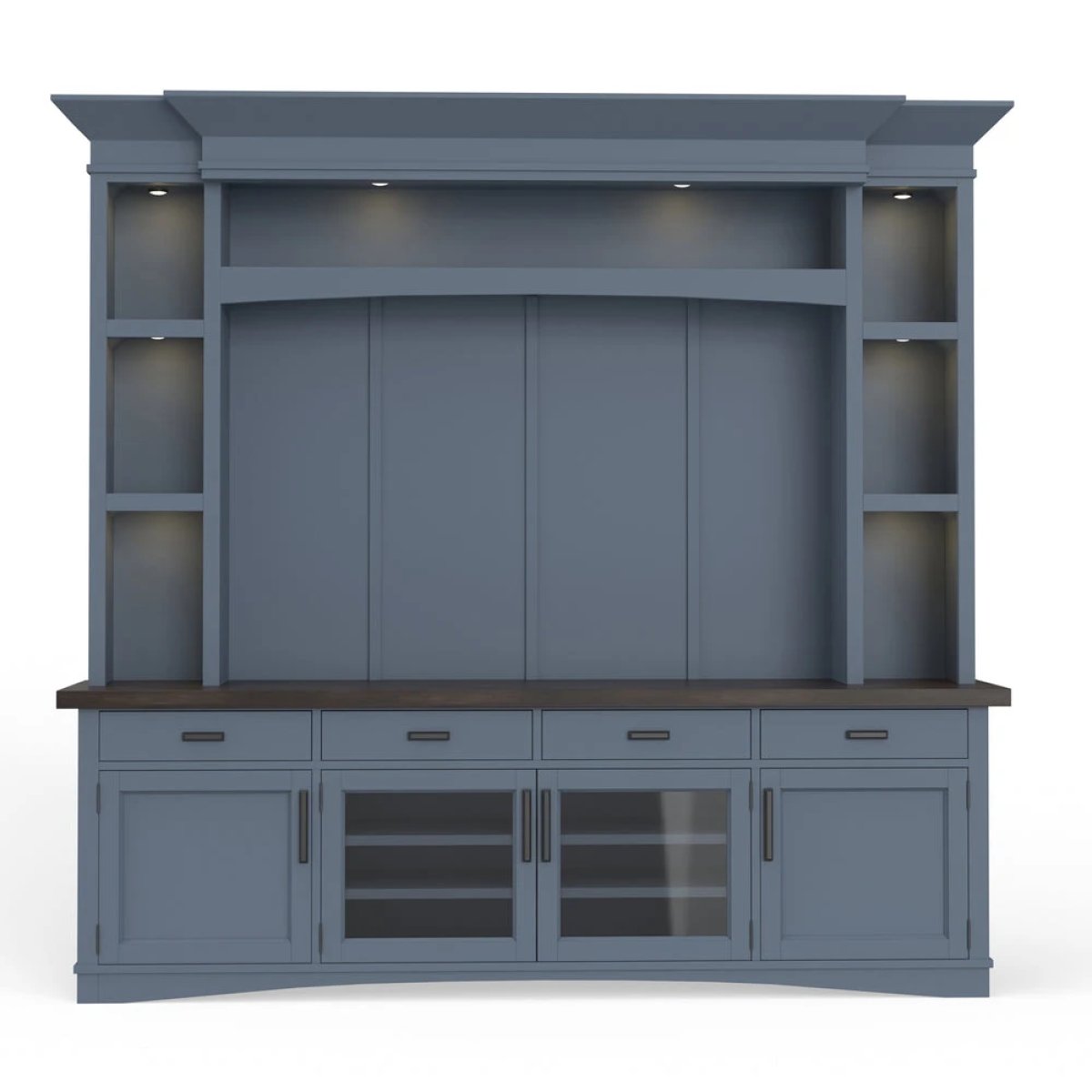 00a90541df68fab98da1e26e201836ba Americana Modern - Denim 92" Tv Console With Hutch, Backpanel & Led Lights - Image 1