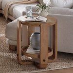 Escape Round End Table With Shelf - Image 3